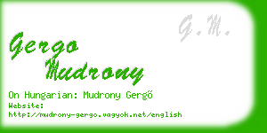 gergo mudrony business card
